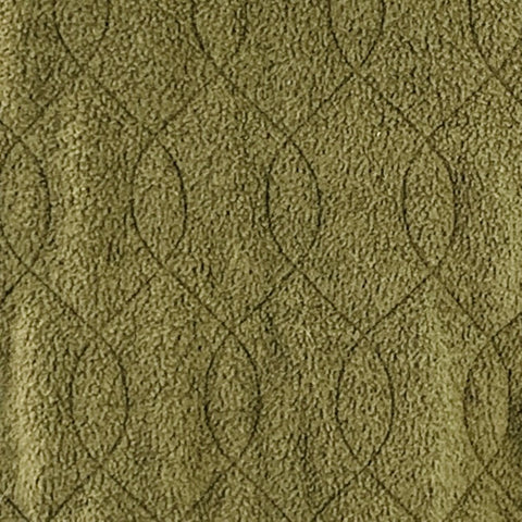 KAPITAL Size XL Olive Green Quilted Cotton Blend Crew Neck Sweatshirt