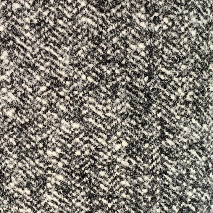 ISABEL MARANT Size 40 Denton Black White Herringbone Tweed Wool Blend Coat