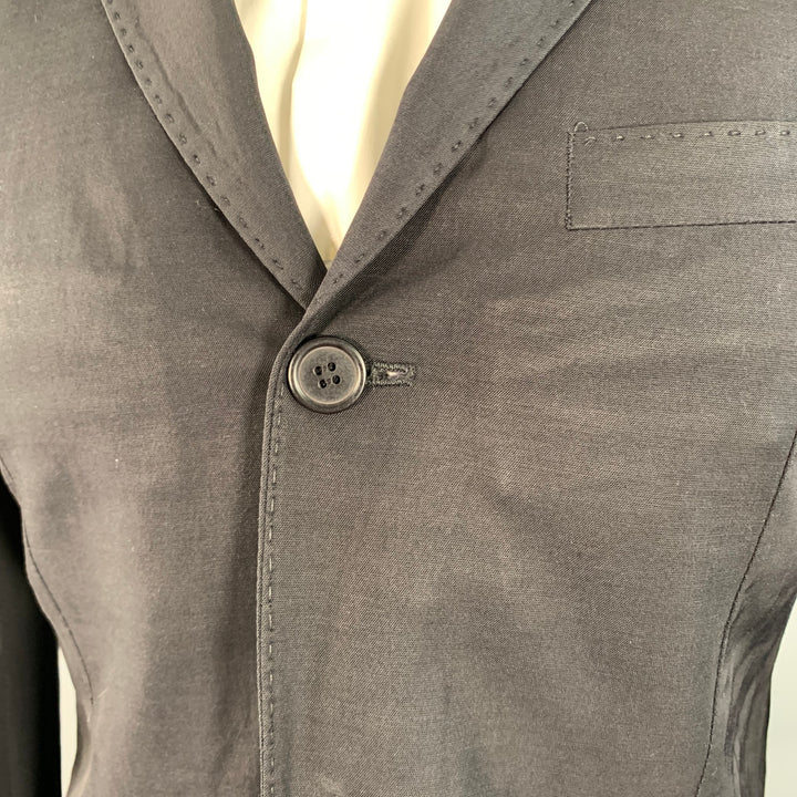 ACNE STUDIOS SS12 Size 34 Black Viscose Linen Cotton Sport Coat