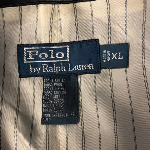 POLO by RALPH LAUREN Size XL Beige Black Herringbone Wool Vest
