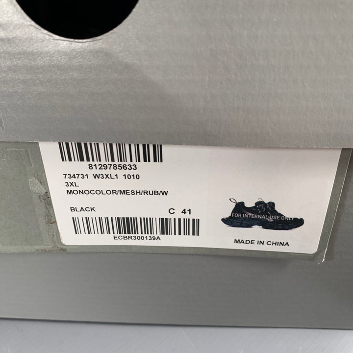 BALENCIAGA Size 8 3XL Black Mesh Polyurethane Low Top Sneakers