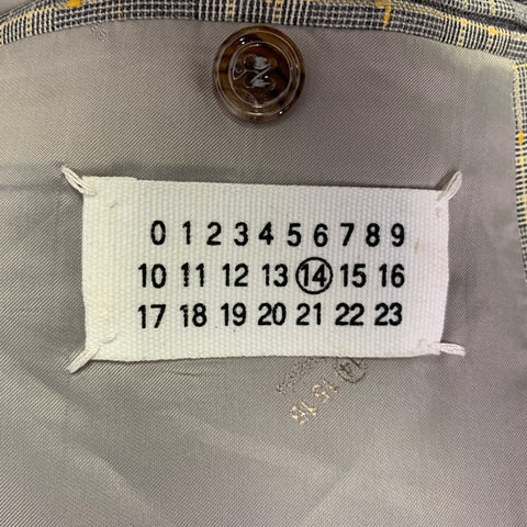 MAISON MARTIN MARGIELA Size 38 Grey Yellow Plaid Sport Coat