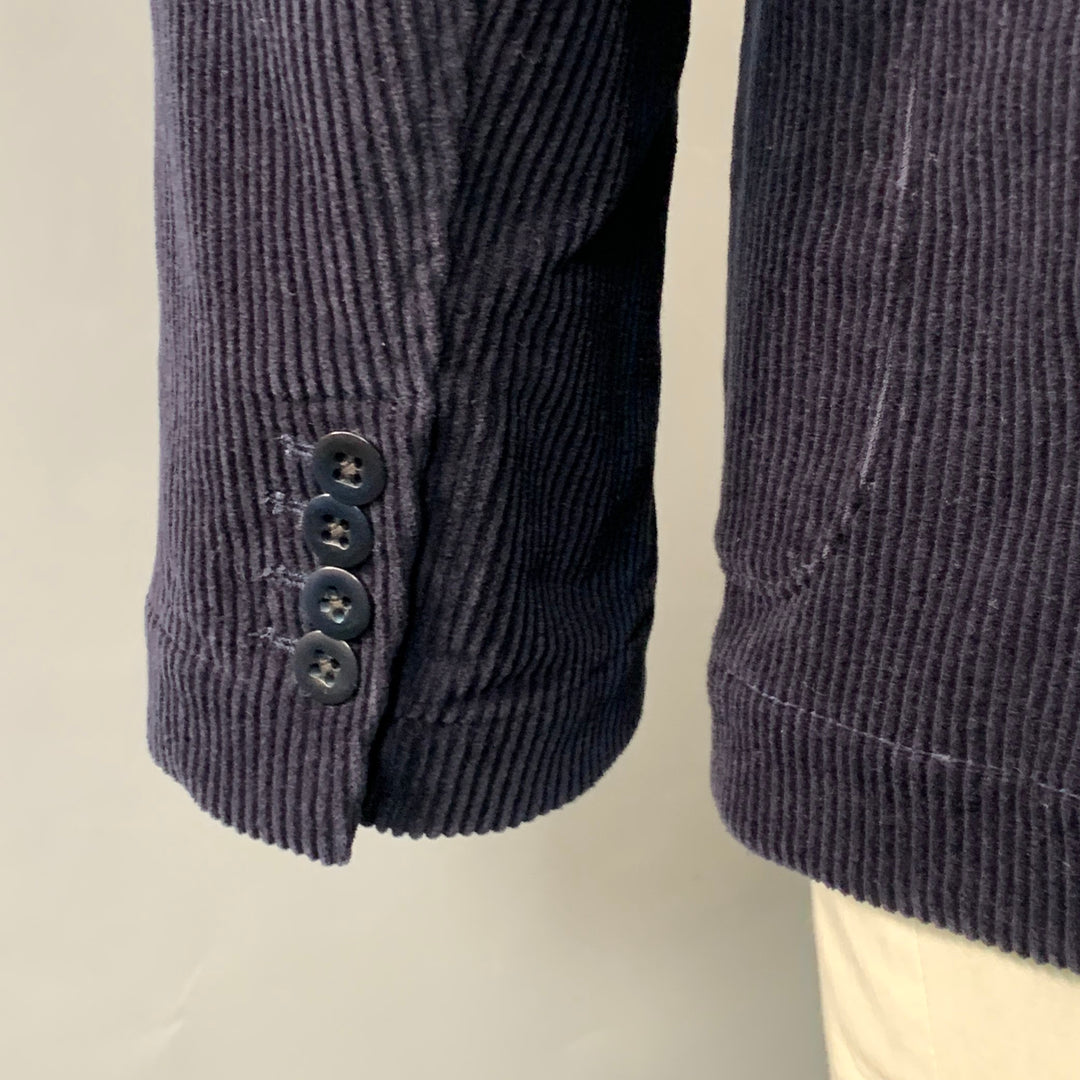ALEX MILL Size XL Navy Corduroy Cotton Notch Lapel Sport Coat