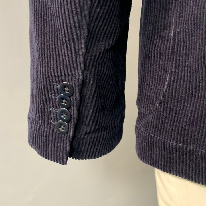 ALEX MILL Size XL Navy Corduroy Cotton Notch Lapel Sport Coat