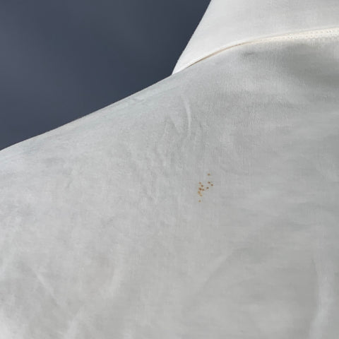 Chemise de smoking à manches longues avec poignets mousquetaires en coton texturé blanc ERMENEGILDO ZEGNA Taille XL