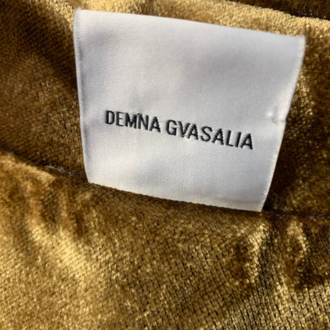 VETEMENTS F/W2017 Chest Size M Gold Velvet Polyester Cotton Notch Lapel Sport Coat