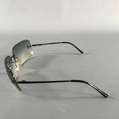 CHANEL Black Green Sunglasses