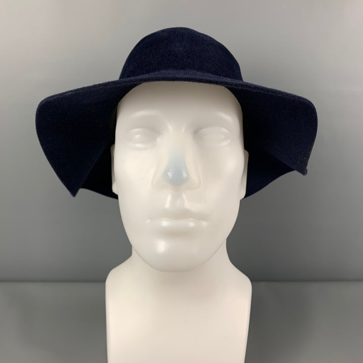 BURBERRY PRORSUM Spring 2015 Size L Navy Blue Rabbit Felt Hats