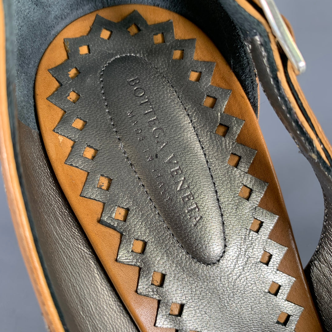 BOTTEGA VENETA Size 6.5 Brown Leather Fringe Pumps