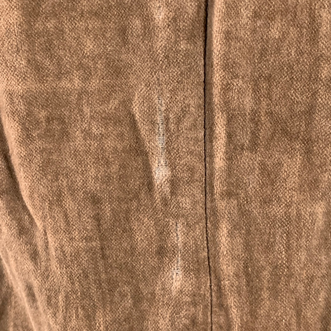 CoSTUME NATIONAL Size 38 Brown Textured Cotton Metal Blend Velvet Notch Lapel Jacket