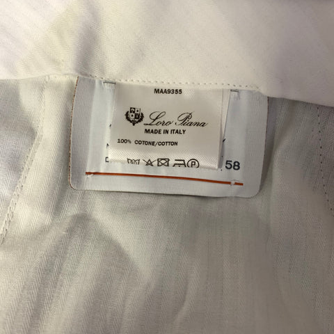LORO PIANA Size 42 Tan Khaki Solid Cotton Flat Front Casual Pants