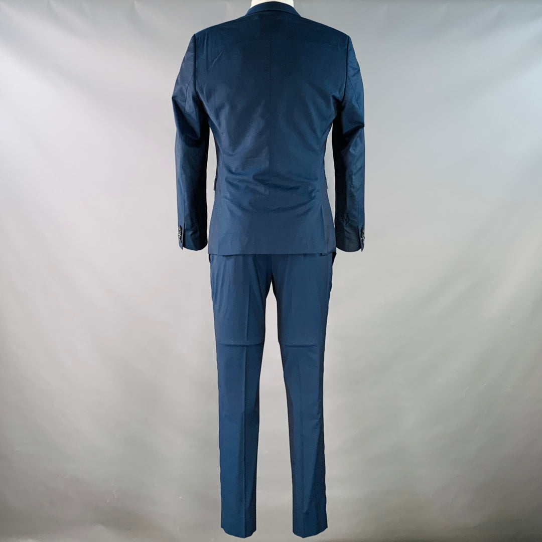 THE KOOPLES Size S Navy Wool Fitted Single Breasted Peak Lapel Suit