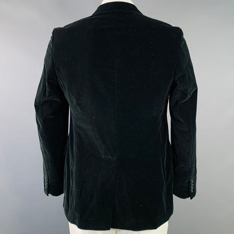 PS by PAUL SMITH Size 42 Black Velvet Cotton Notch Lapel Sport Coat