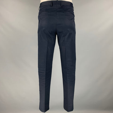 DOLCE & GABBANA Size 34 Navy Cotton Blend Zip Fly Dress Pants