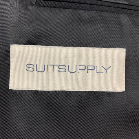 SUITSUPPLY Talla 36 Traje cruzado de lana negro