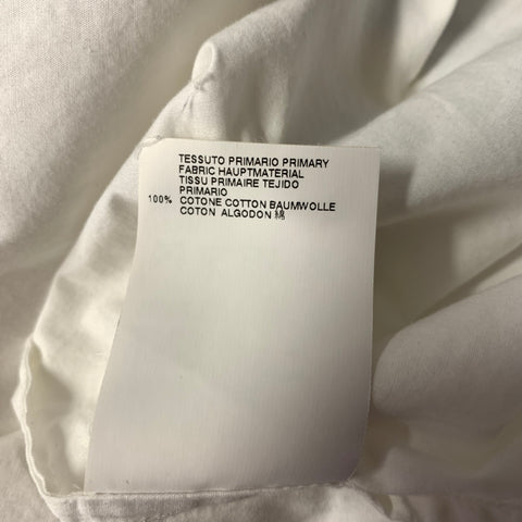 MAISON MARTIN MARGIELA Size S White Light Grey Cotton Long Sleeve Shirt