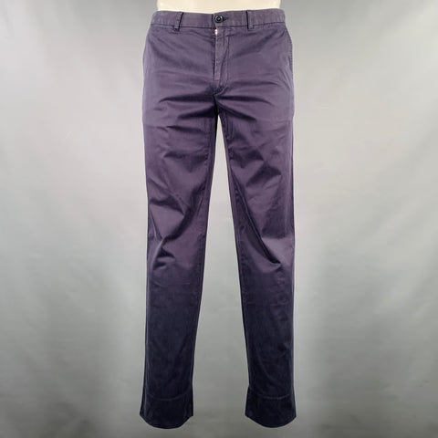 Pantalon décontracté ERMENEGILDO ZEGNA taille 34, gris anthracite, mélange de coton