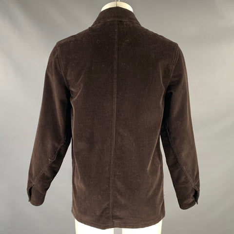 WALLACE & BARNES Size S Brown Corduroy Cotton Fisherman Coat