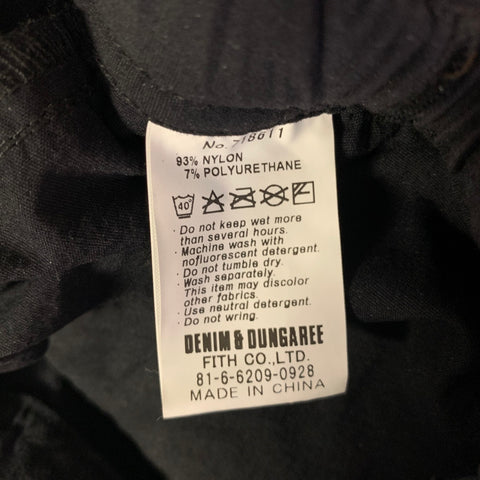 DENIM & DUNGAREE Size M Black Nylon Polyurethane Joggers Casual Pants