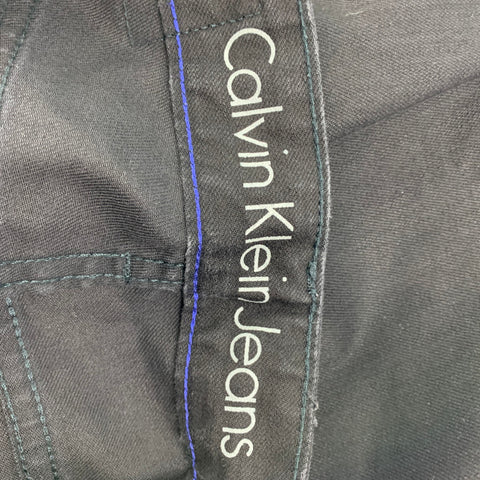 CALVIN KLEIN Size 31 Black Cotton Zip Fly Slim Jeans
