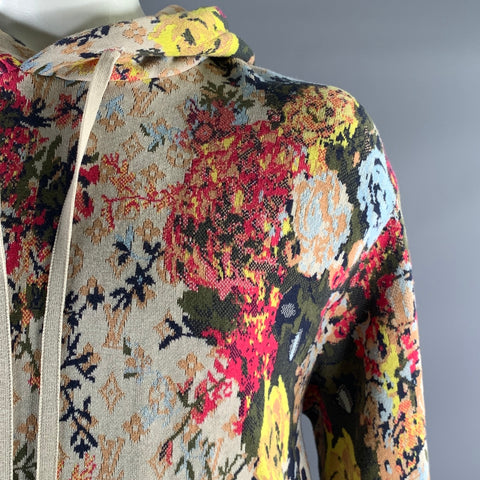 LOUIS VUITTON Size L Beige Multi Color Floral Cotton Hooded Tracksuits & Sets