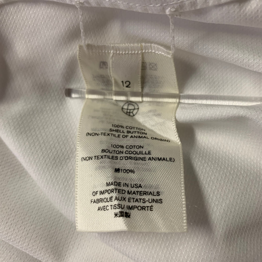 THE ROW Size 12 White Cotton Dress Shirt