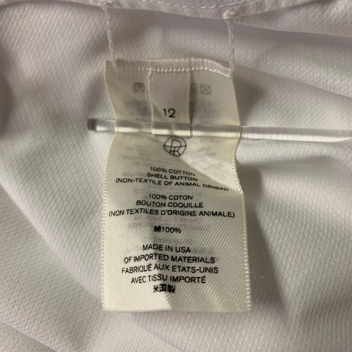 THE ROW Size 12 White Cotton Dress Shirt