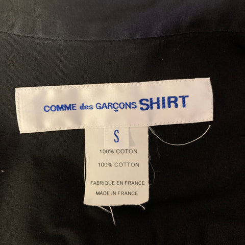 COMME des GARCONS SHIRT Size S Black White Abstract Cotton Long Sleeve Shirt