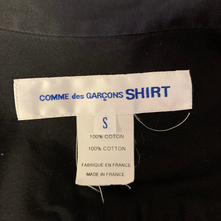 COMME des GARCONS SHIRT Size S Black White Abstract Cotton Long Sleeve Shirt