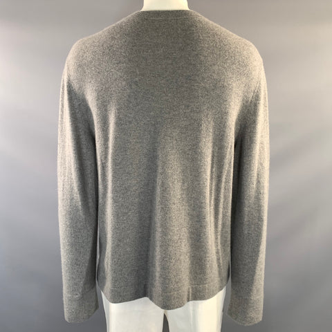 ENFANTS RICHES DEPRIMES FW2017 XL Grey White Knitted Wool Crew Neck Sweater