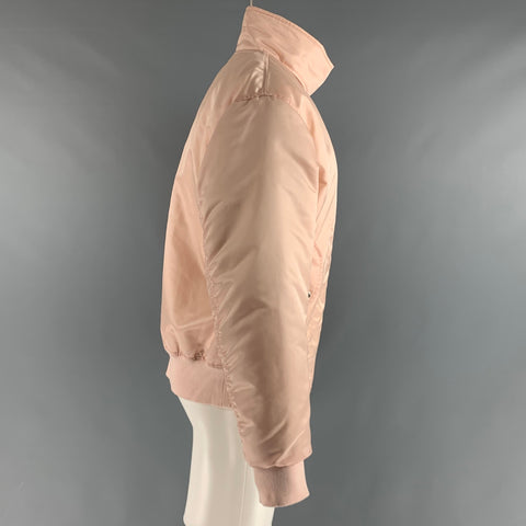 HELMUT LANG Size M Pink Nylon Bomber Jacket