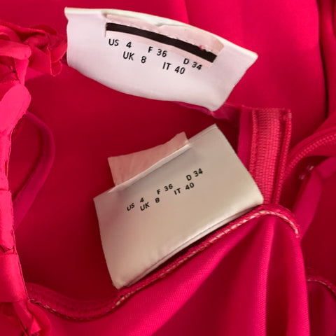 AKRIS Size 4 Pink Polyester Textured Shift Dress
