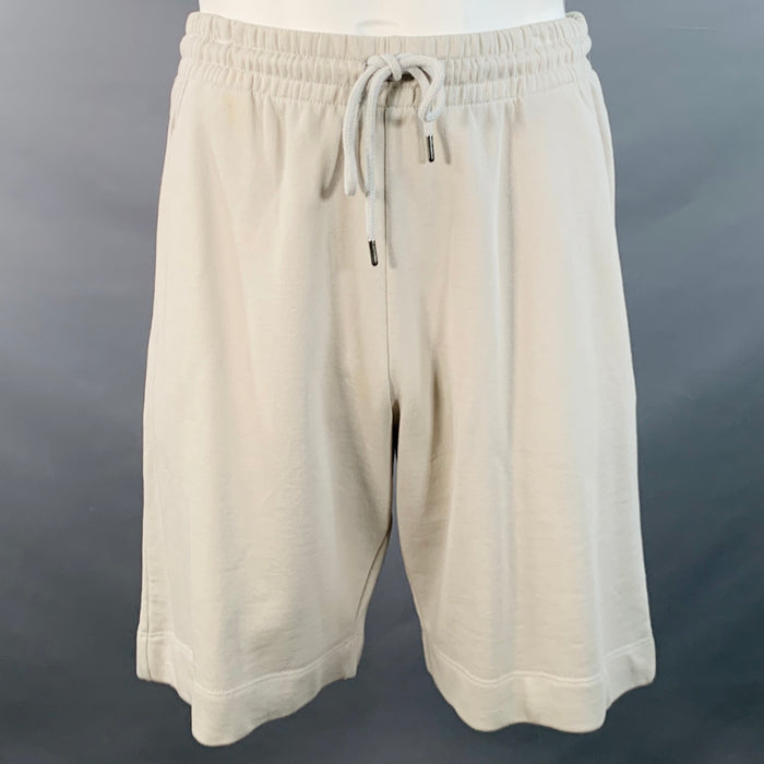 DRIES VAN NOTEN Size L Grey Cotton Drawstring Gym Shorts