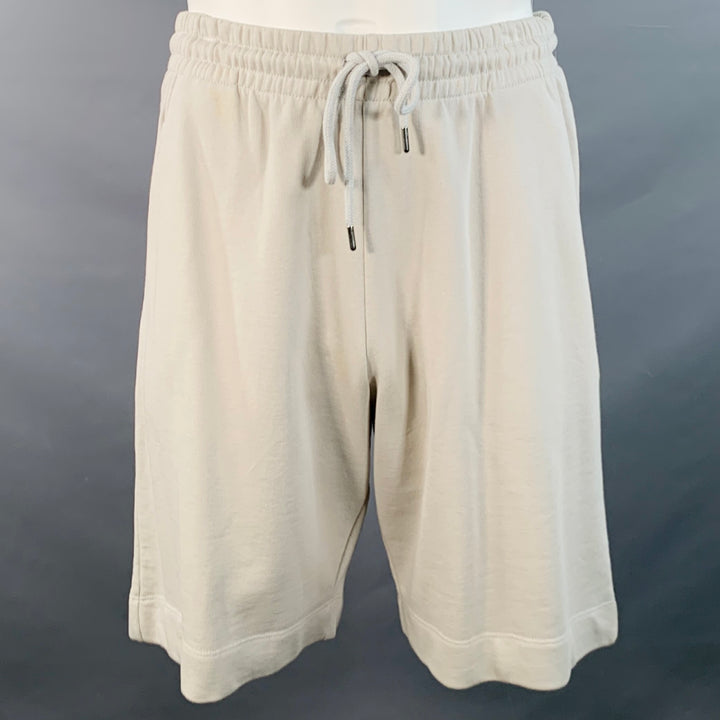 DRIES VAN NOTEN Size L Grey Cotton Drawstring Gym Shorts
