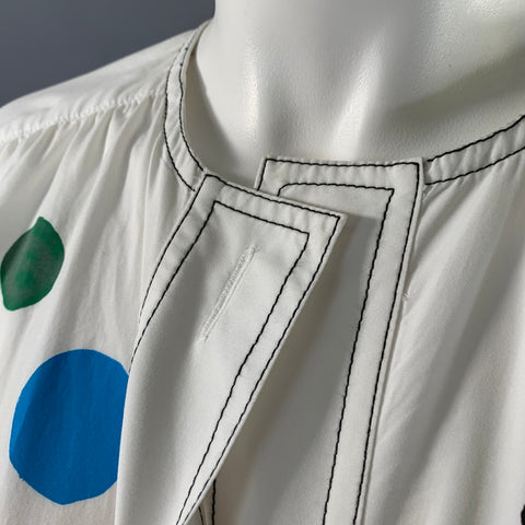MARNI 2020 Size S White Cotton Geometric Shirt dress Dress