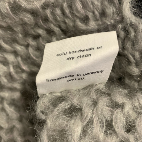 MAIAMI Size M Purple Grey Mohair Blend Two Tone Oversized Sweater