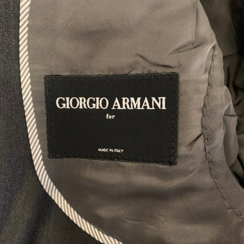 GIORGIO ARMANI Size 36 Charcoal Wool Notch Lapel Sport Coat