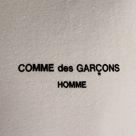 COMME des GARCONS HOMME 2021 Size XL White Green Mixed Fabrics Cotton T-shirt