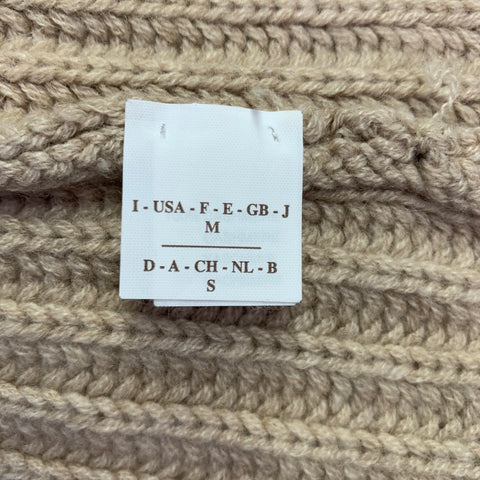 BRUNELLO CUCINELLI Size M Beige Camel Cashmere Wide Sleeves Cardigan