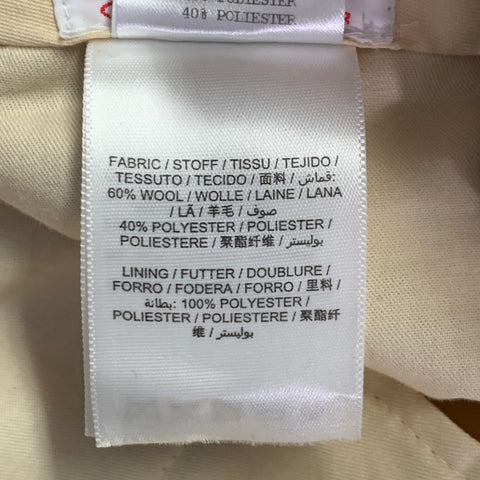 GANT Size 32 Tan Woven Wool Blend Cuffed Casual Pants