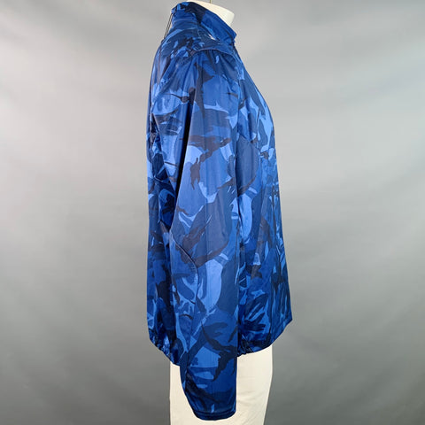 RLX by RALPH LAUREN Size XL Blue Navy Camouflage 1/4 Zip Jacket