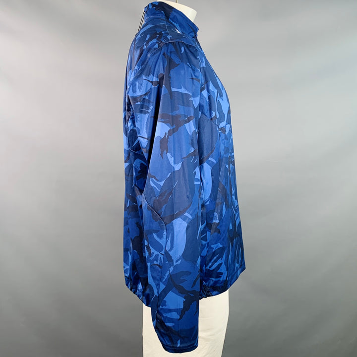 RLX by RALPH LAUREN Size XL Blue Navy Camouflage 1/4 Zip Jacket