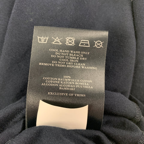 BURBERRY PRORSUM Size XL Navy Cotton Medal Bow Pin T-shirt