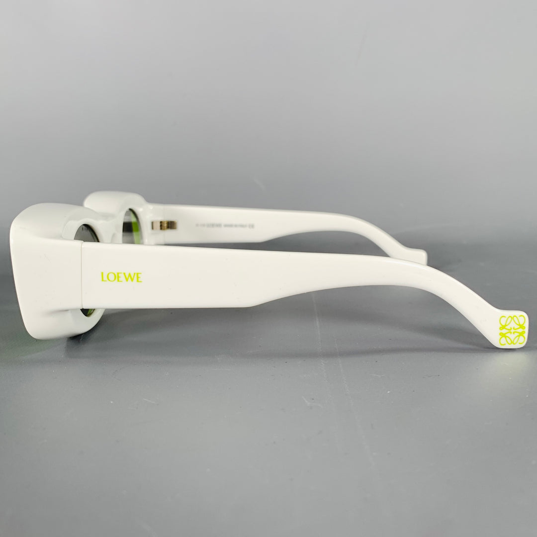 LOEWE x PAULA'S IBIZA White Green Acetate Two Tone Sunglasses