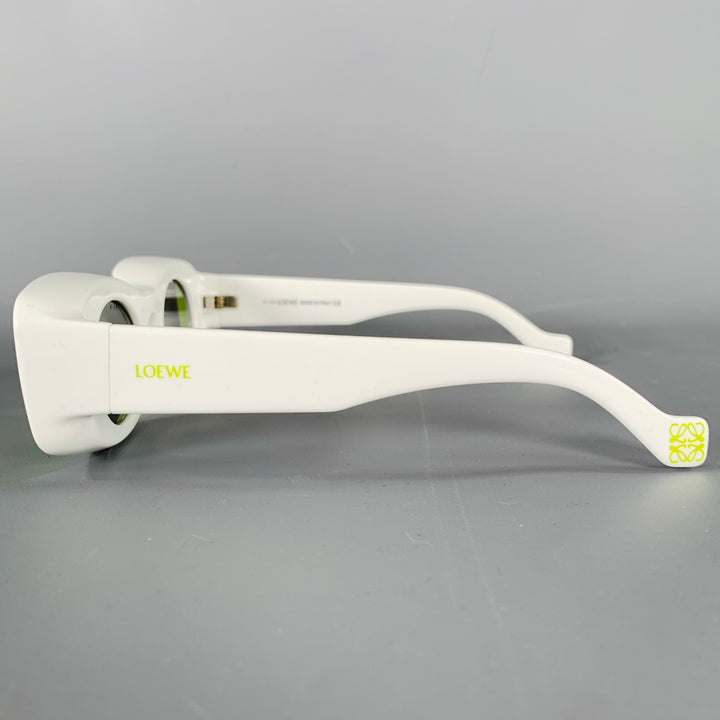 LOEWE x PAULA'S IBIZA White Green Acetate Two Tone Sunglasses