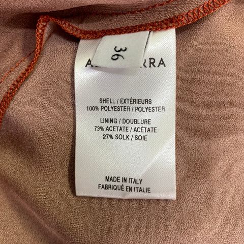ALTUZARRA Size 2 Penelope Orange Brown Tie Dye Sleeveless Asymmetrical Hem Dress