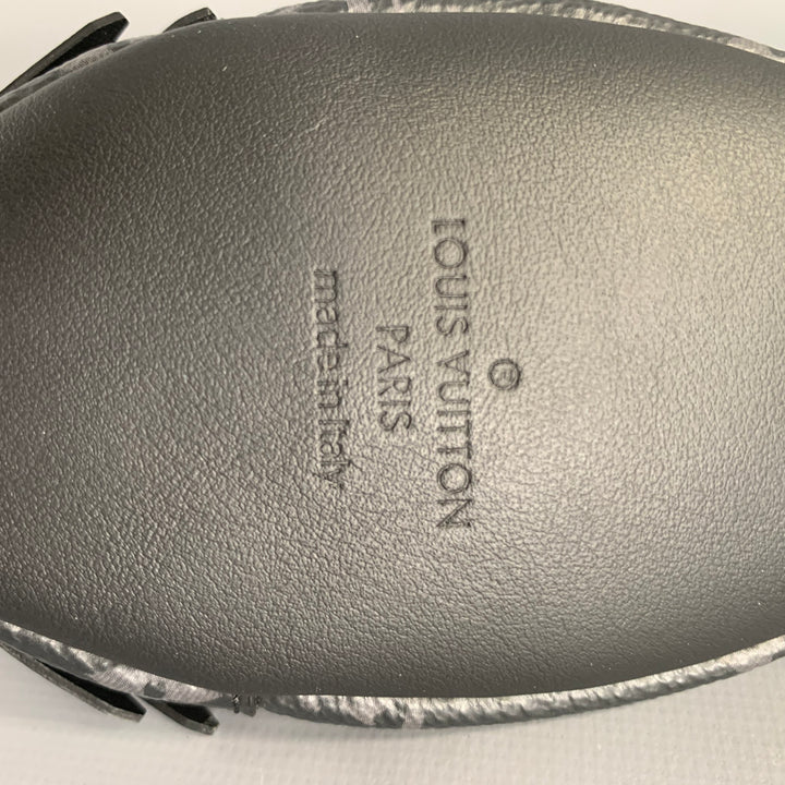 LOUIS VUITTON Black Grey M00962 Logo Lambskin Canvas Bag