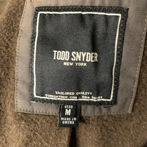 TODD SNYDER Size M Green Olive Contrast Stitch Cotton Polyamide Jacket