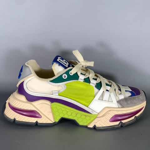 DOLCE & GABBANA Size 10 Multi-Color Nylon Lace Up Sneakers