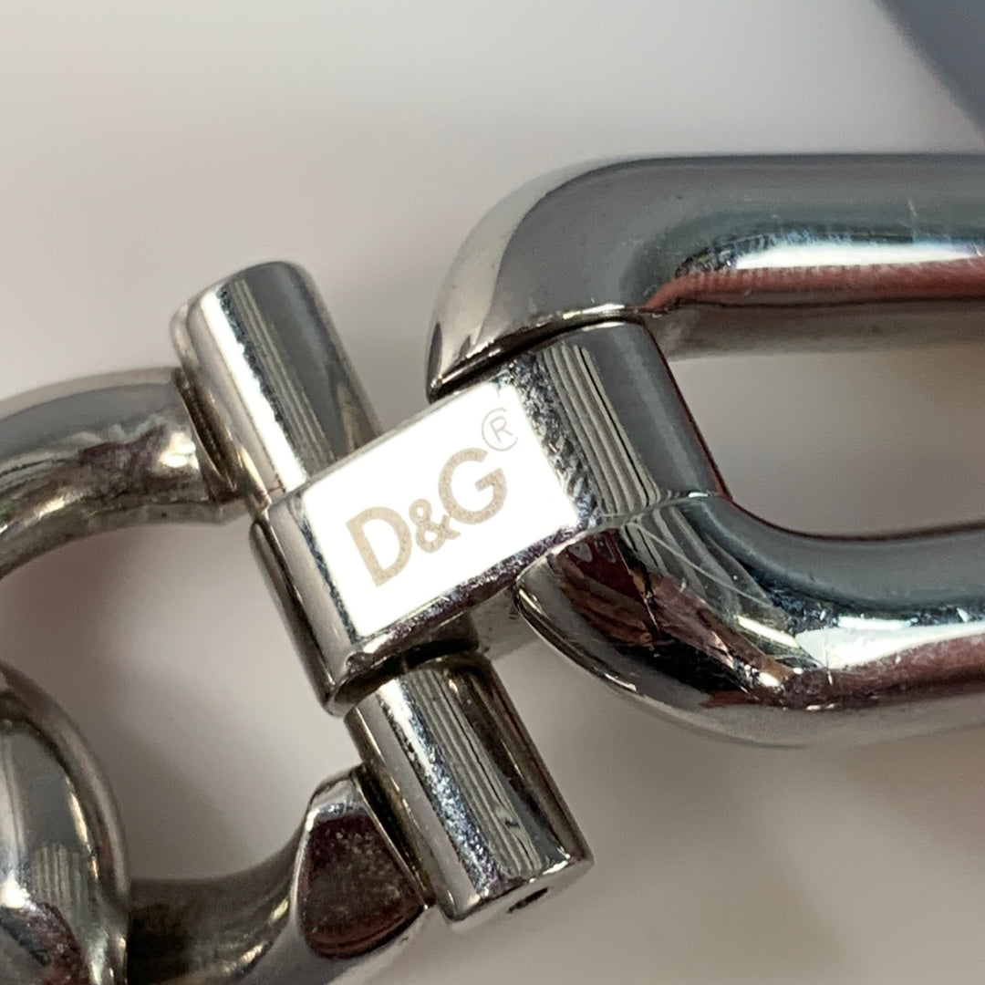DOLCE & GABBANA Silver Tone Stainless Steel Chunky Chain Bracelet